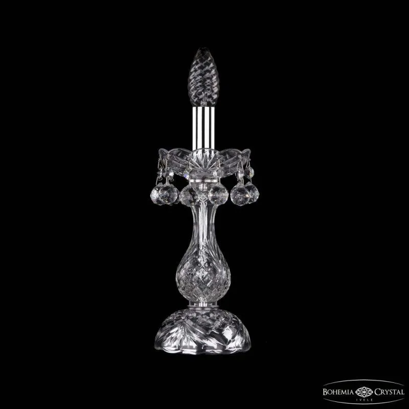 Настольная лампа декоративная Bohemia Ivele Crystal 1409 1409L/1-27 Ni