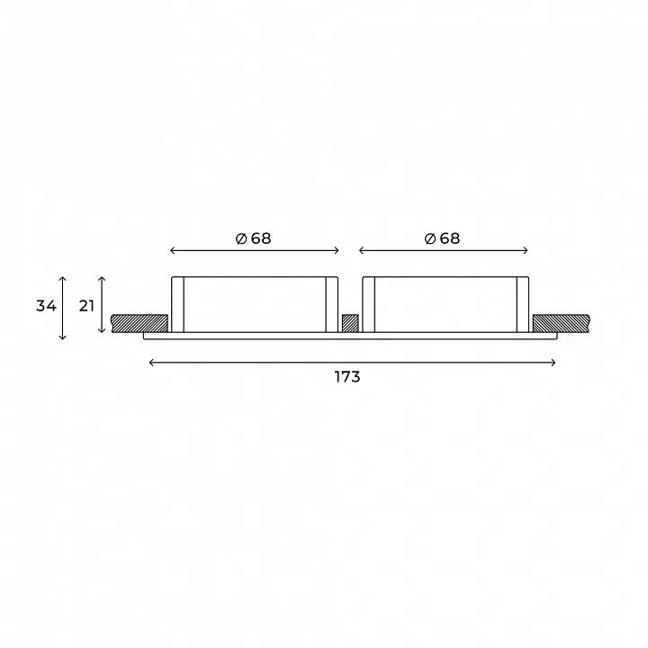 Встраиваемый светильник Hesby Lighting Bodo HSBL_0105