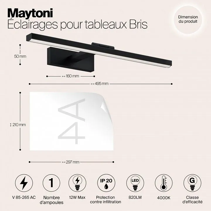 Подсветка для зеркала Maytoni Дуновение MIR008WL-L12B4K