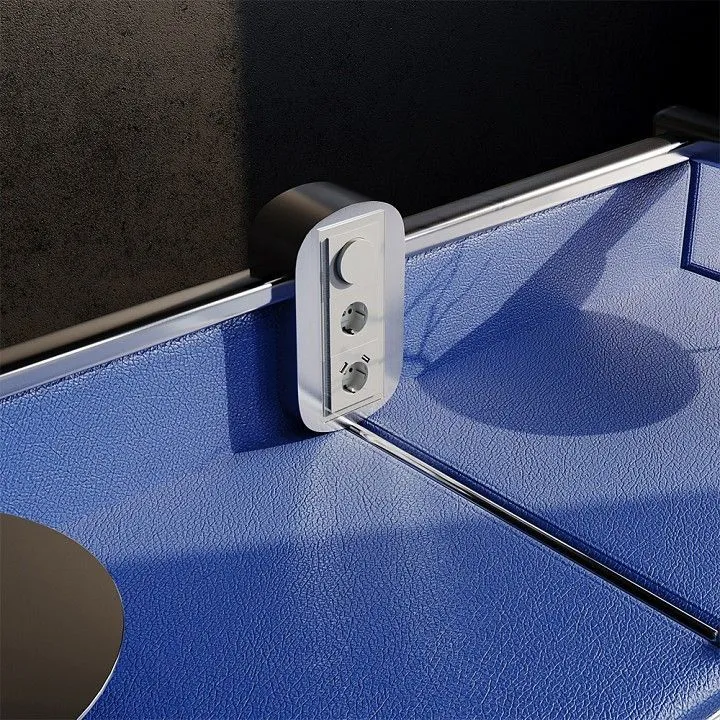 Розетка с заземлением и со шторкой и 2хUSB type A, без рамки Voltum S70 VLS040405