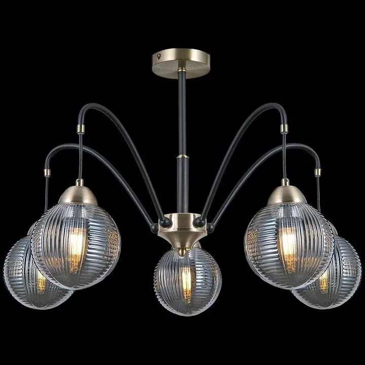 Люстра на штанге ILLUMICO  IL0433-5PSQ-79 BK AB
