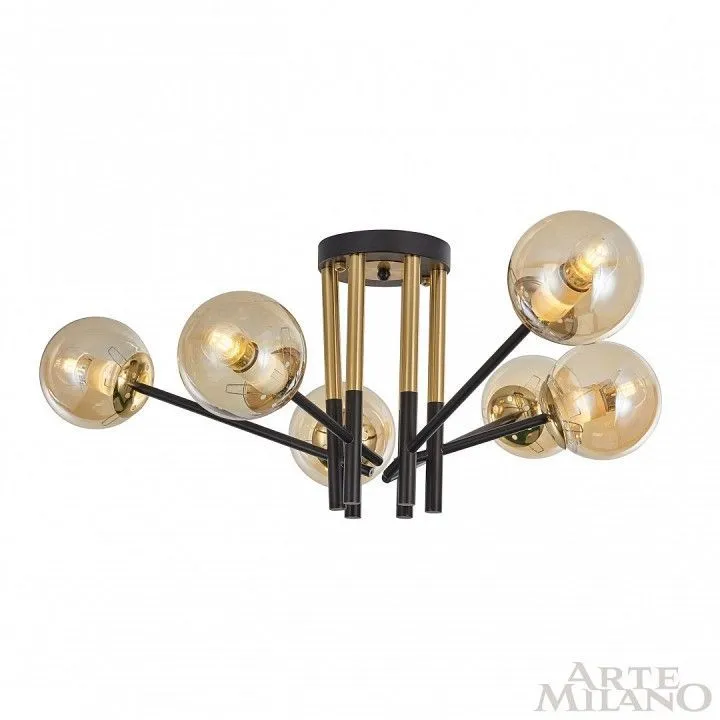 Потолочная люстра Arte Milano Neapolis-73708 273708/6 BK/GD