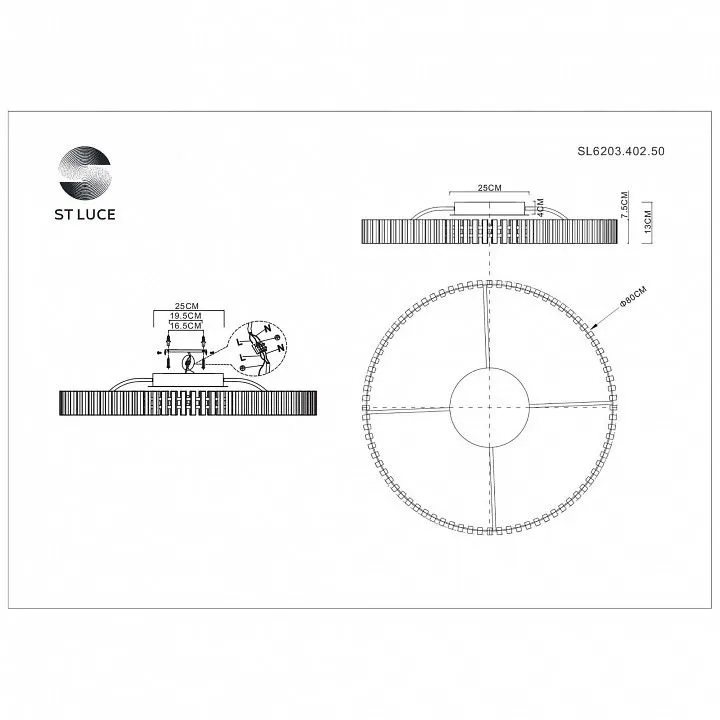 Потолочная люстра ST-Luce Estense SL6203.402.50