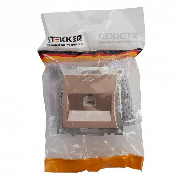 Розетка Ethernet RJ-45 без рамки Stekker Катрин 39599