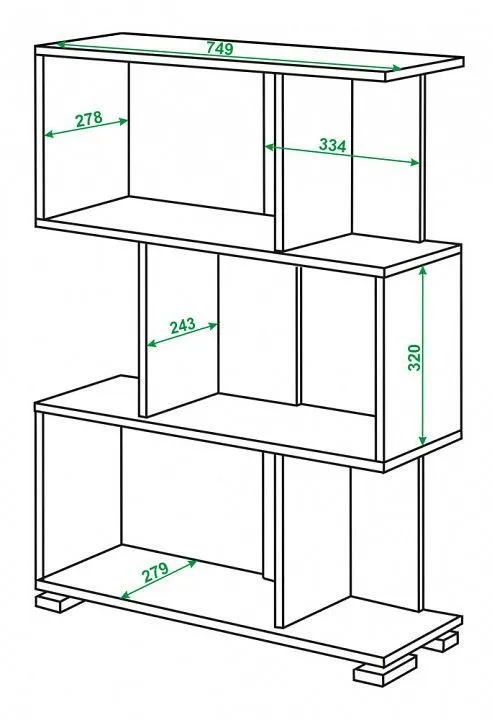 Стеллаж Домино нельсон СЛ-5-3