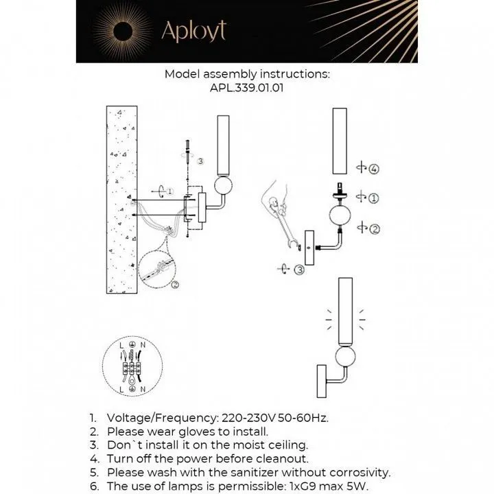 Бра Aployt Gienia APL.339.01.01