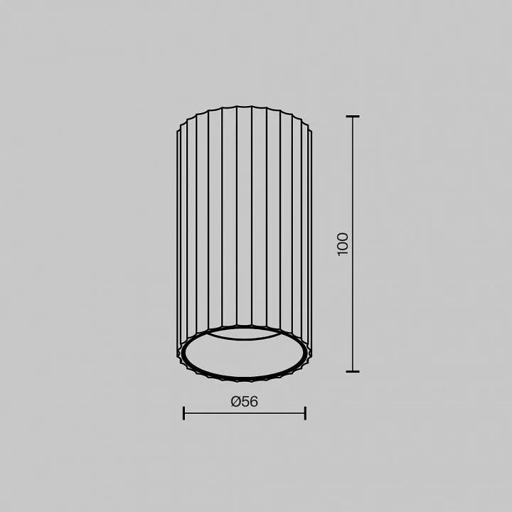 Накладной светильник Maytoni Technical Калипсо C106CL-01-GU10-B