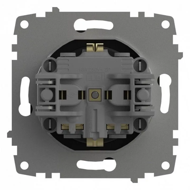 Розетка с заземлением и со шторкой, без рамки Elbi Eleсtriс Zena Vega 609-014800-243