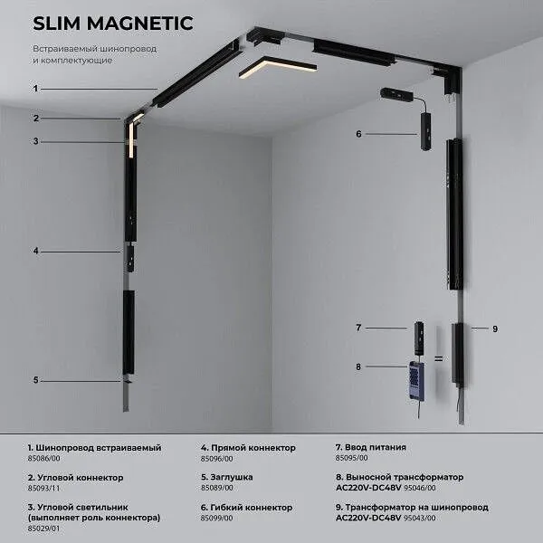 Светильник на штанге Elektrostandard Slim Magnetic 85532/01 черный