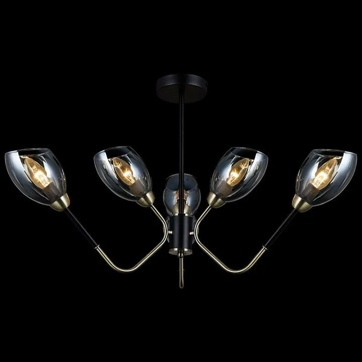 Люстра на штанге ILLUMICO  IL9960-6CSQ-79 BK AB