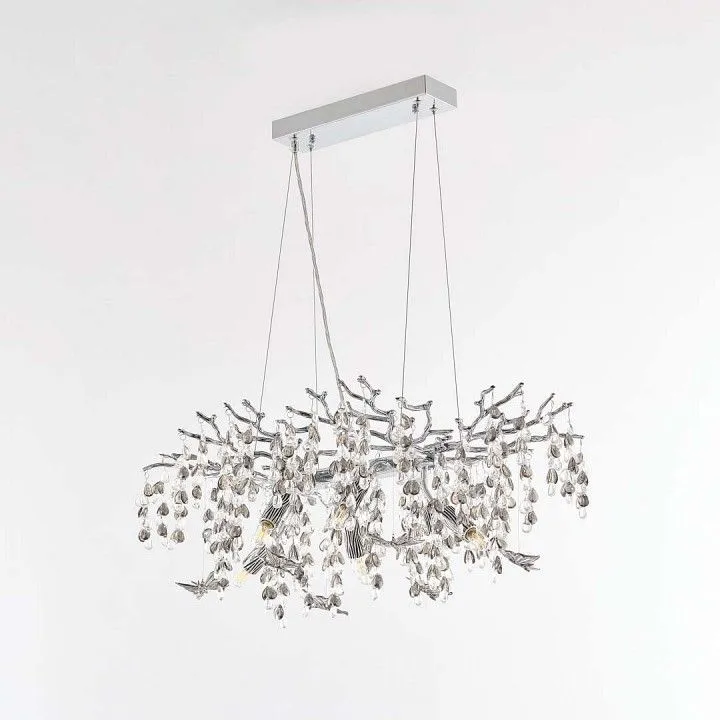 Подвесная люстра Arte Milano Веточка 230210.700.6.E14.H3 CB Clear-Smoky BUT-Smoky
