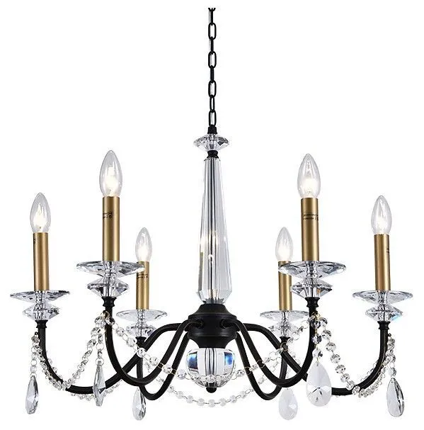 Подвесная люстра Newport АНАСТАСИЯ 3976/C black+brass