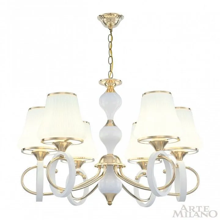 Подвесная люстра Arte Milano Florentia-2387 302387/6 Wh/Gd
