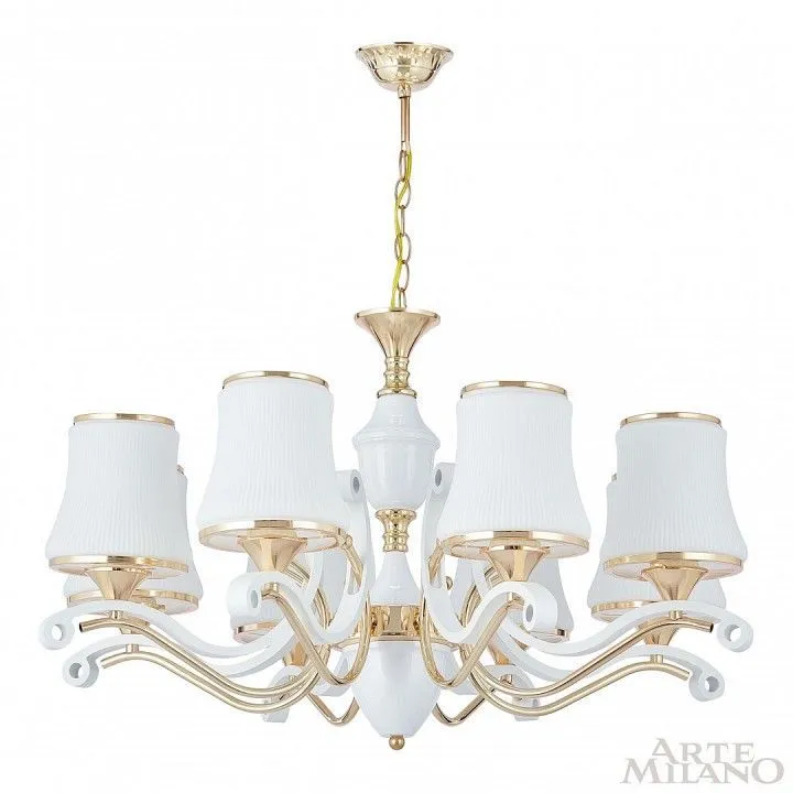 Подвесная люстра Arte Milano Florentia-3987 303987/8 Wh/Gd