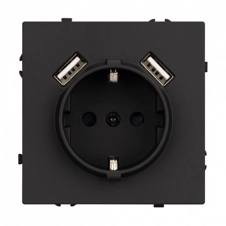 Розетка с заземлением и 2хUSB type A, без рамки Arlight SCT 054289