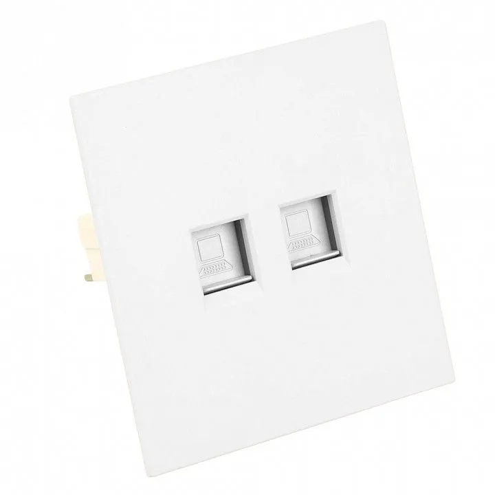 Розетка двойная Ethernet RJ-45 без рамки Stekker Мия 50437
