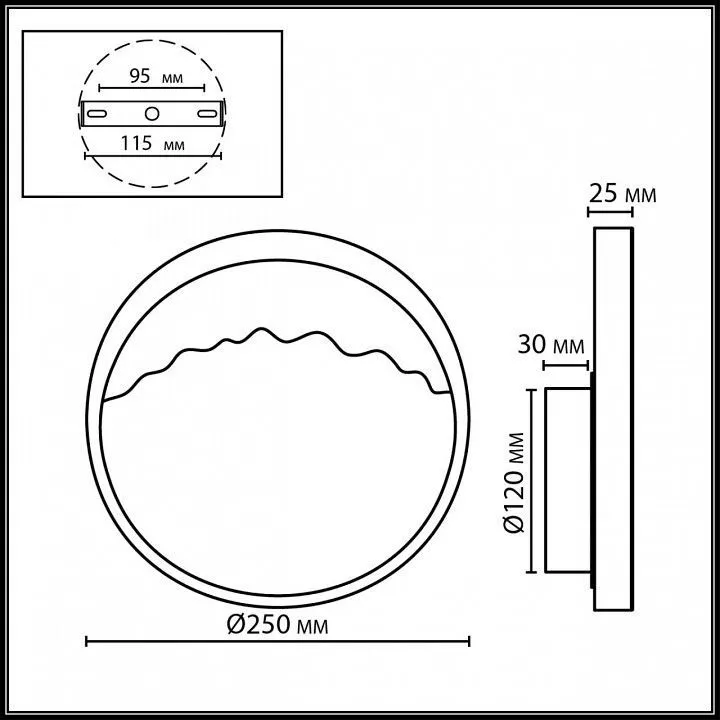 Накладной светильник Odeon Light VALLEY 6625/9WL