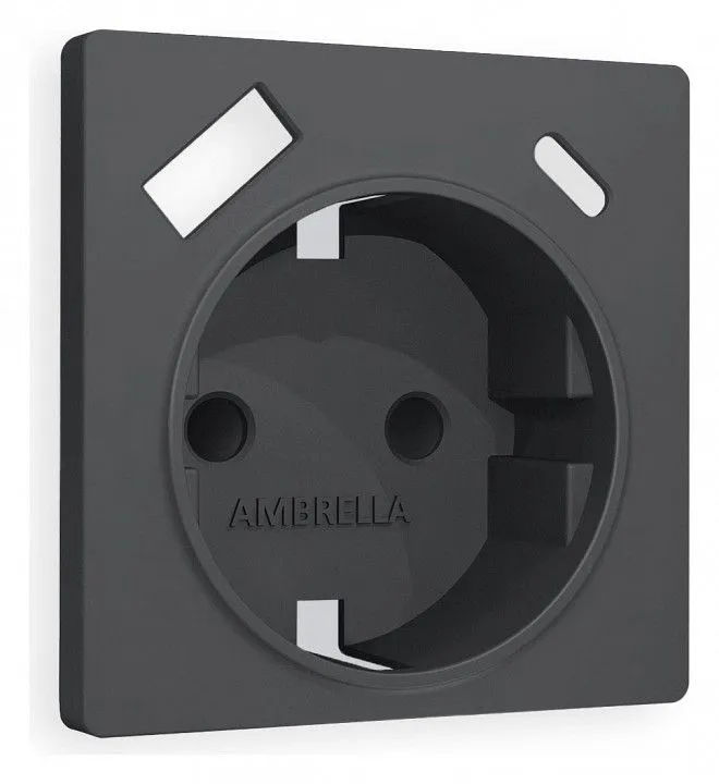 Накладка для розетки с заземлением и со шторками и 2хUSB type A и C Ambrella Volt ALFA AP9100