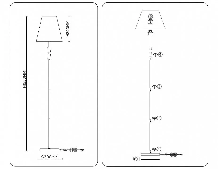 Торшер Ambrella Light LH LH75059