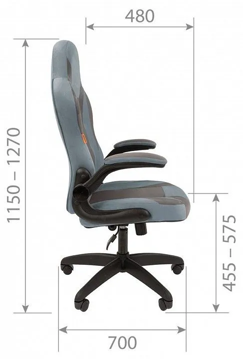 Кресло игровое Chairman Game 55 00-07115876, 7115876 Кресло игровое Chairman Game 55 00-07115876, 7115876