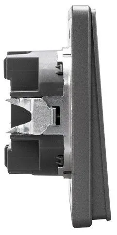 Выключатель двухклавишный с подсветкой без рамки Kranz ROUND KR-78-0714-2