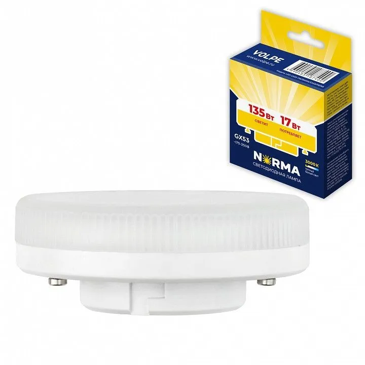 Лампа светодиодная Volpe LED-GX53 GX53 17Вт 3000K UL-00011435