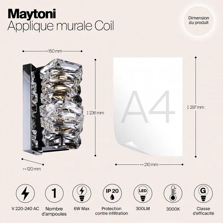 Бра Maytoni Спираль MOD124WL-L6CH3K