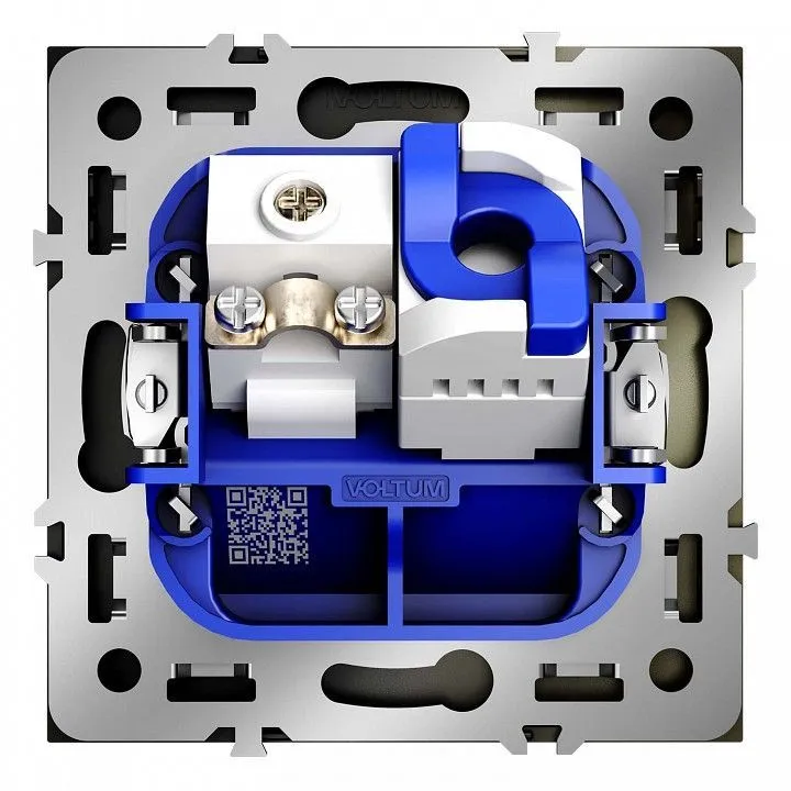 ТВ-розетка и розетка Ethernet RJ-45 без рамки Voltum S70 VLS060704