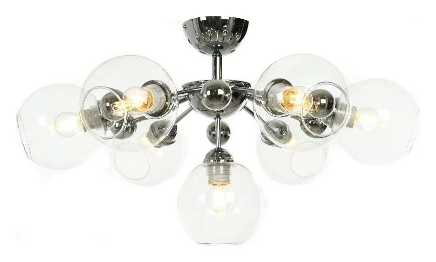 Люстра на штанге LUMINA DECO Devoli LDC 8040-7 CHR+PR
