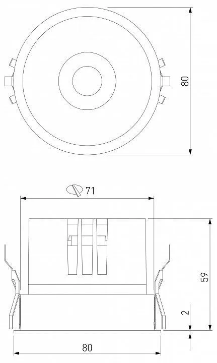 Встраиваемый светильник Elektrostandard Forte a069411