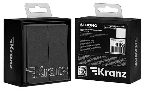 Выключатель для жалюзи без рамки Kranz STRONG KR-78-0711-6