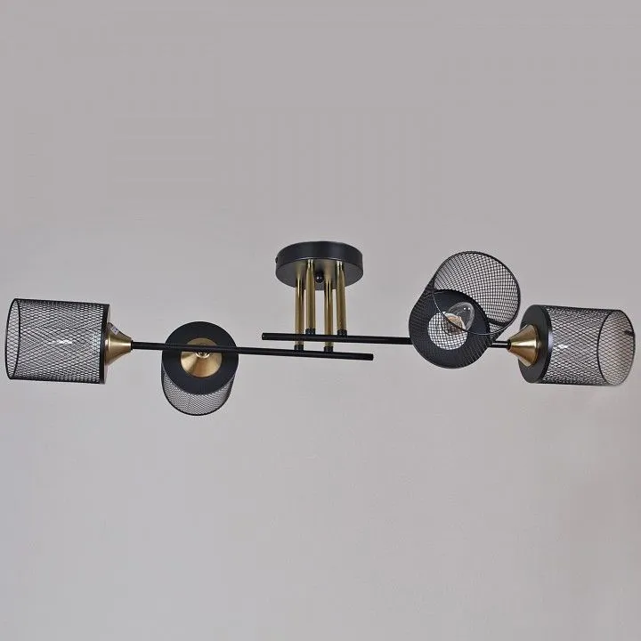 Люстра на штанге Reluce  38460-0.3-04 BK+COPPER
