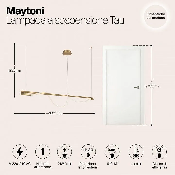 Подвесной светильник Maytoni Тау MOD166PL-L20G3K