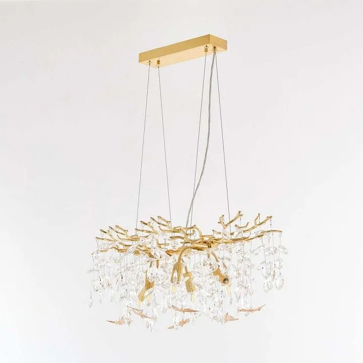 Подвесная люстра Arte Milano Веточка 230210.700.6.E14.D2 GD BUT-Amber