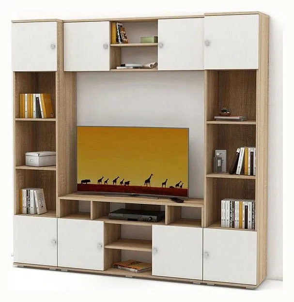 Стенка для гостиной ВМФ Тунис-2 СТНТ-2-ДСБ Стенка для гостиной ВМФ Тунис-2 СТНТ-2-ДСБ