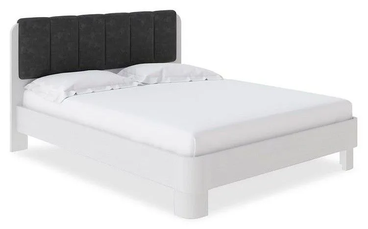 Кровать полутораспальная Орматек Wood Home 2 140-200 Кровать Wood Home 2 Белая эмаль (сосна) с брашированием/Бентлей Серый космос Кровать полутораспальная Орматек Wood Home 2 140-200 Кровать Wood Home 2 Белая эмаль (сосна) с брашированием/Бентлей Серый космос