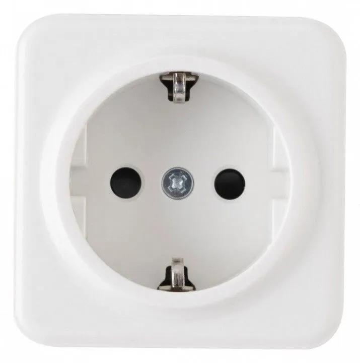 Розетка с заземлением и со шторкой Arte Milano am-310 310.40-1.white