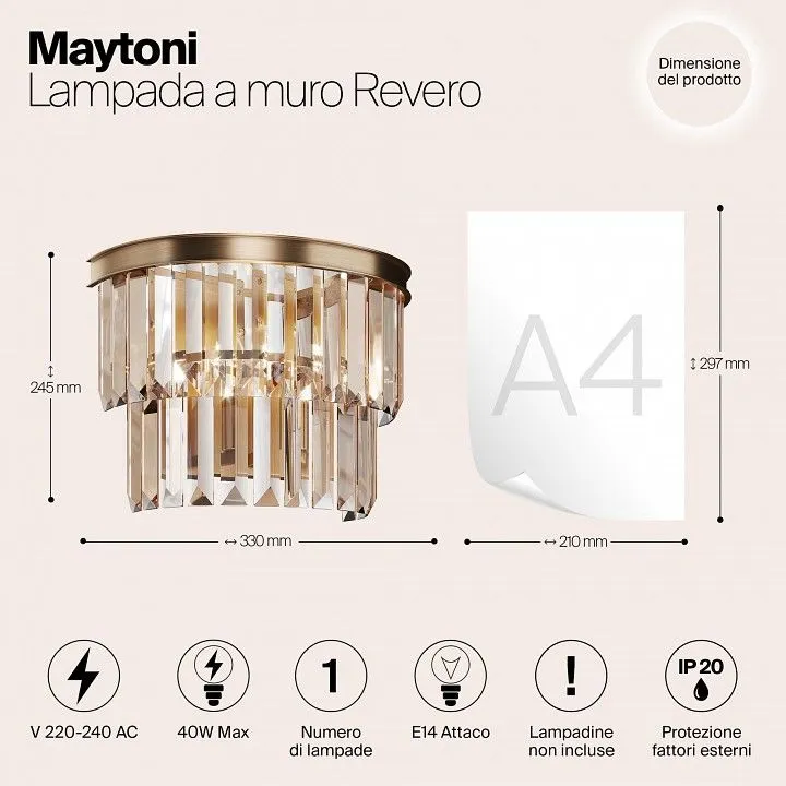 Накладной светильник Maytoni Реверо MOD085WL-01G