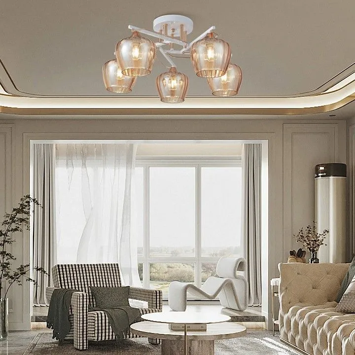 Потолочная люстра Arte Milano AMALFI-329508 329508/5 WH+FG