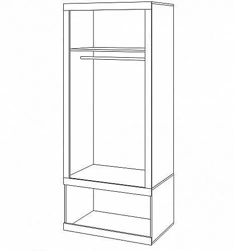Шкаф платяной Toivo ШК90/60 Д