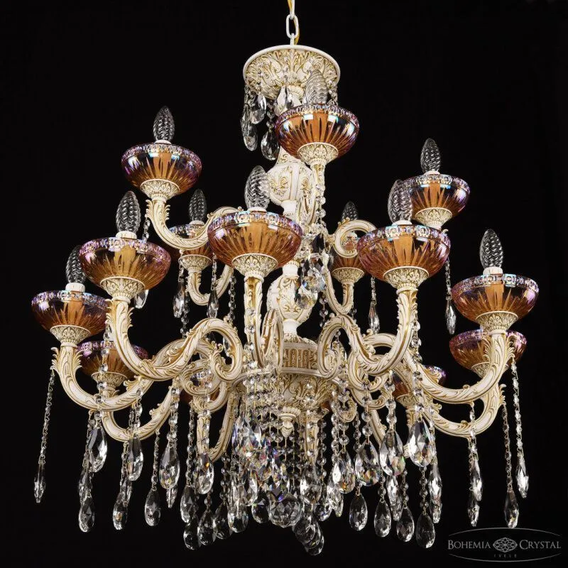 Подвесная люстра Bohemia Ivele Crystal AL7901 AL79101/10+5/250/2D A WMG P Shampan/M-1G