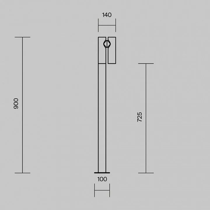 Наземный низкий светильник Maytoni Outdoor Торк O494FL-L10B3K