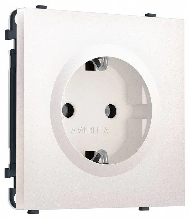 Розетка с заземлением, без рамки Ambrella Volt MS MS206010