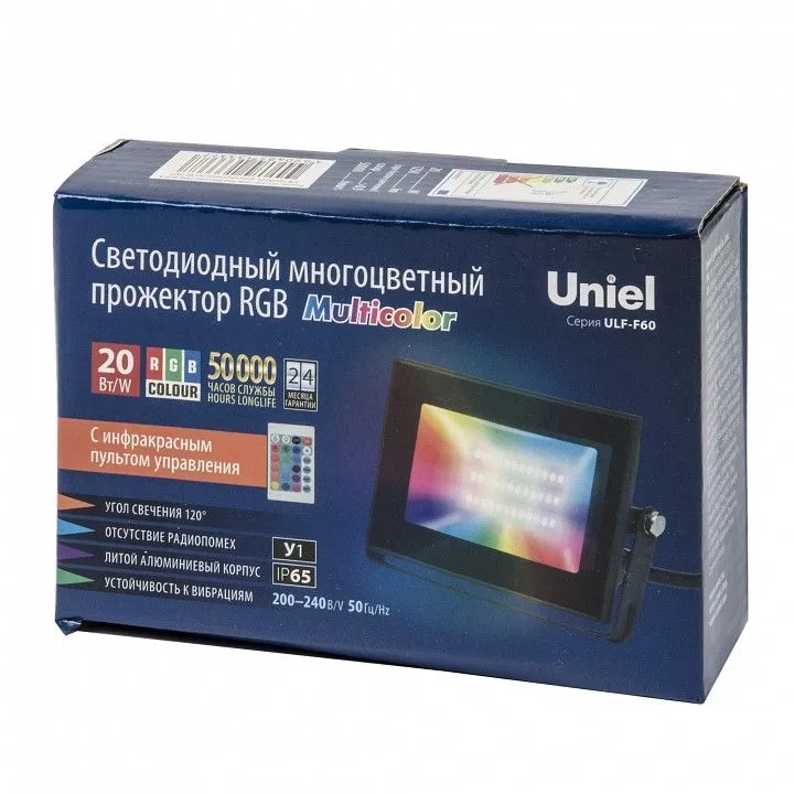 Настенно-потолочный прожектор Uniel Black 15 UL-00007144