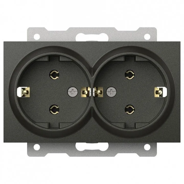 Розетка двойная с заземлением, без рамки Elbi Eleсtriс Zena Vega 609-011100-907