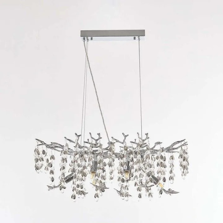 Подвесная люстра Arte Milano Веточка 230210.700.6.E14.H3 CB Clear-Smoky BUT-Smoky