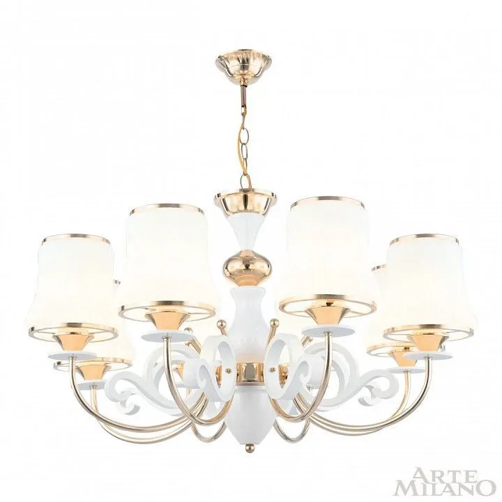Подвесная люстра Arte Milano Florentia-1097 301097/8 Wh/Gd