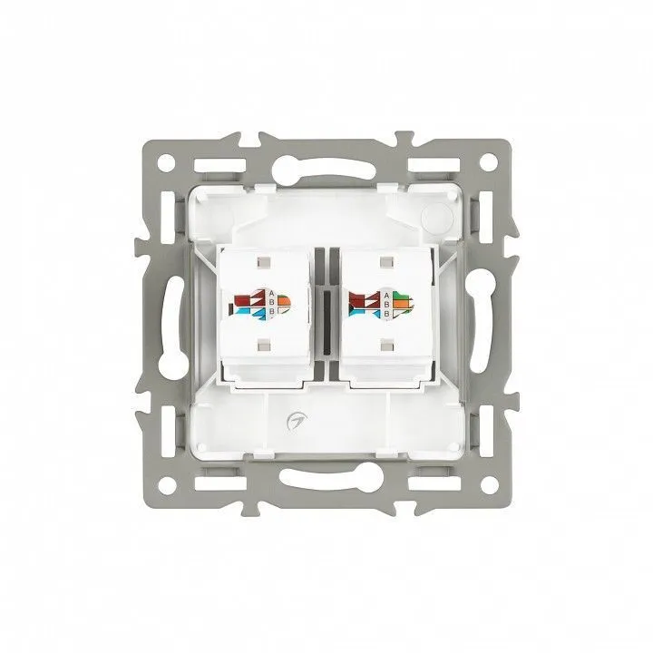 Розетка двойная RJ-12 и Ethernet RJ-45, без рамки Arlight SCT 045338