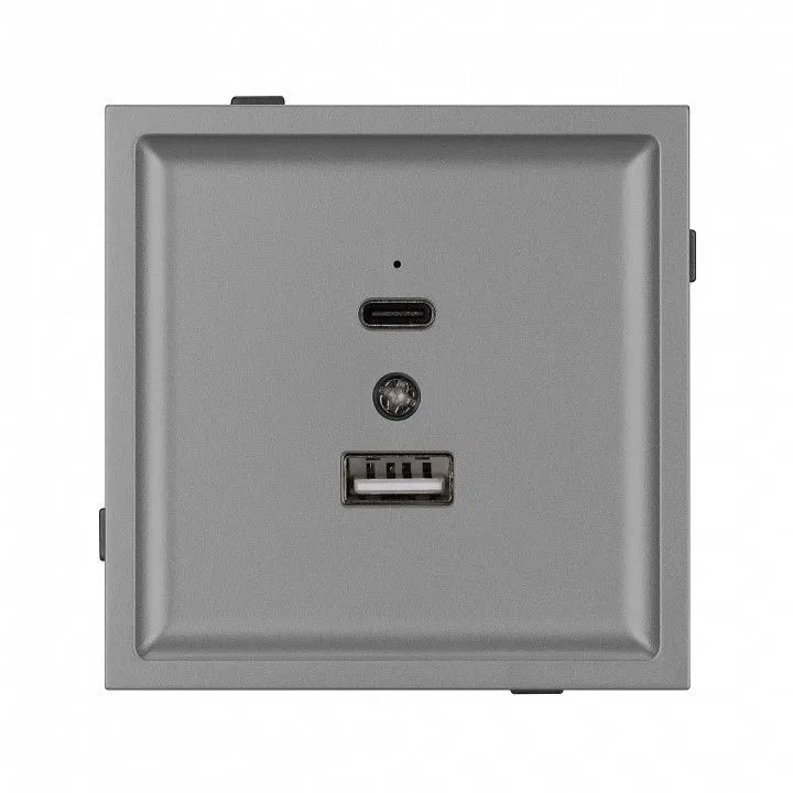 Розетка 2хUSB type A и C без рамки Arlight SCT-TENDO 054096