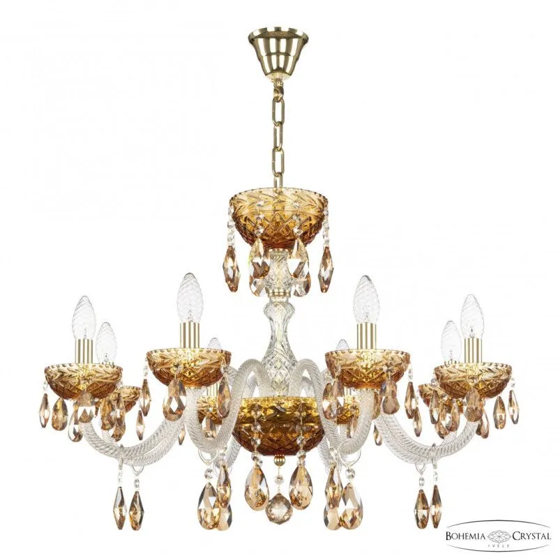 Подвесная люстра Bohemia Ivele Crystal 5417 5417/8/240 G Amber/M-1F K721
